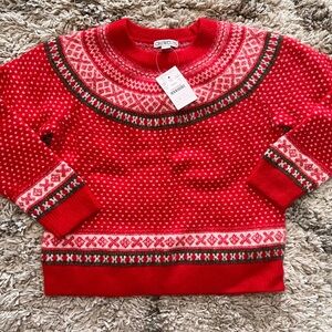 J.Crew Crewcuts girls classic fair isle sweater in super soft yarn SM